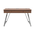 Bureau moderne en bois avec tiroirs et pieds en métal