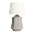 Lampe de table en céramique avec abat-jour en lin