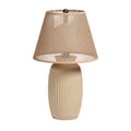 Lampe de table en céramique avec abat-jour en jute