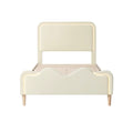 Lit enfant au design ondulé avec tête de lit rembourrée